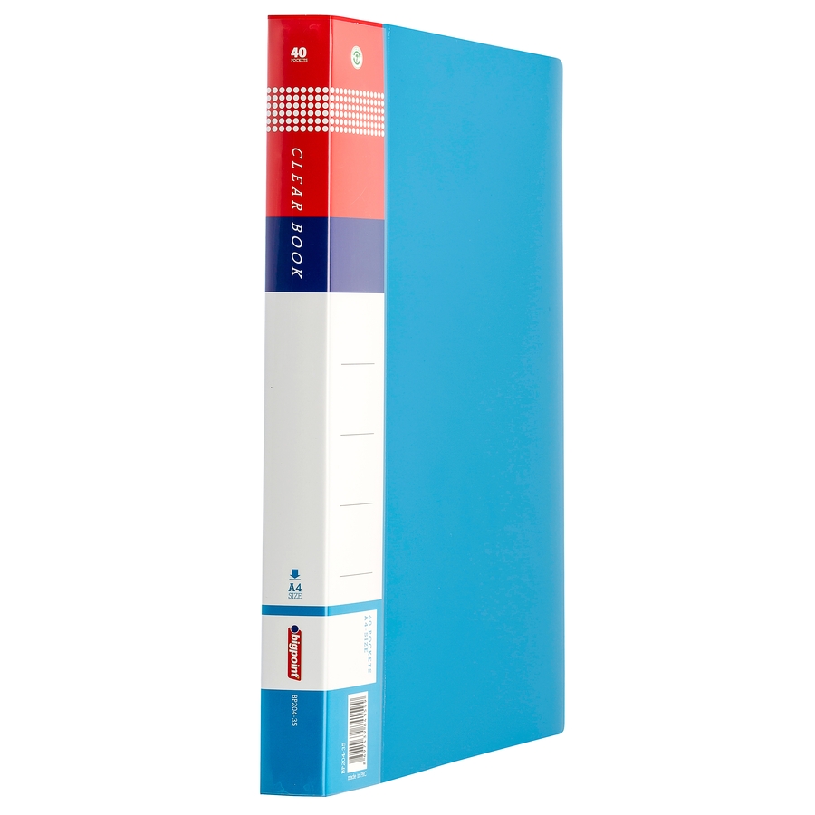 Display Book 40 Clear Pages Red