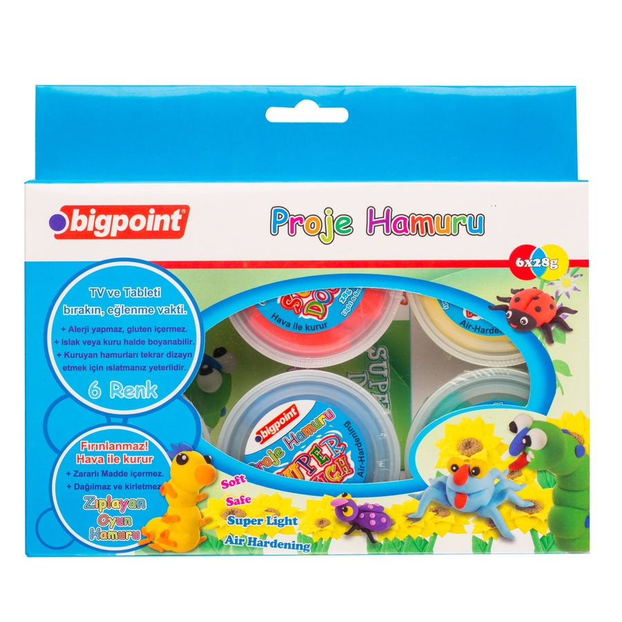 Bigpoint Proje Hamuru 6 Renk x 28 Gram