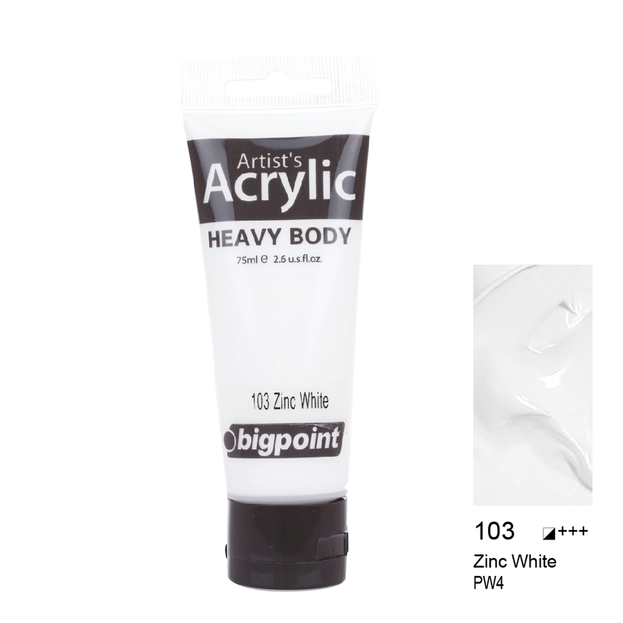 Bigpoint Akrilik Boya 75 ml Zinc White 103