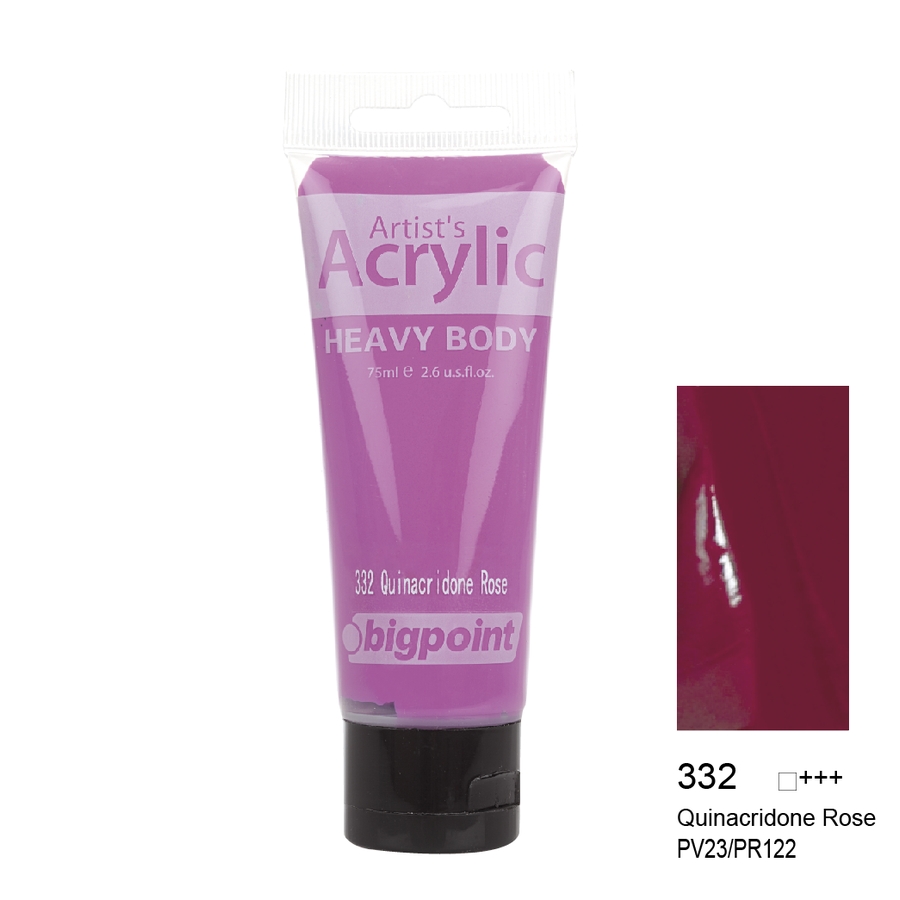 Bigpoint Akrilik Boya 75 ml Quinacridone Rose 332