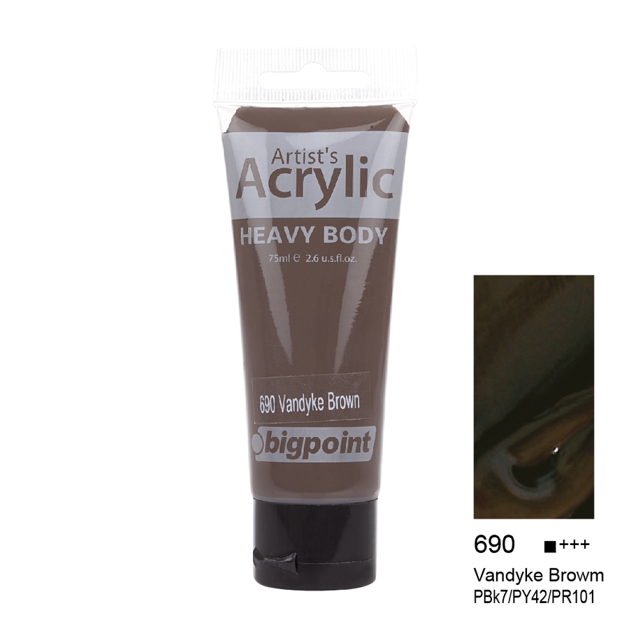 Bigpoint Akrilik Boya 75 ml Vandyke Brown 690