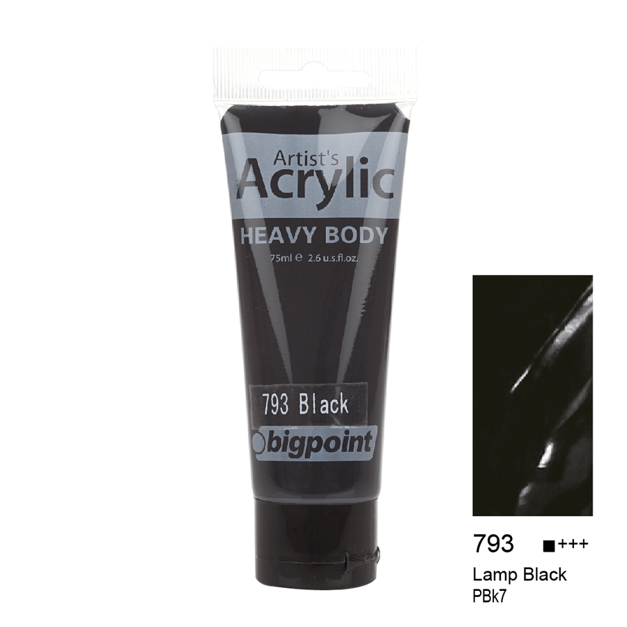 Bigpoint Akrilik Boya 75 ml Lamp Black 793