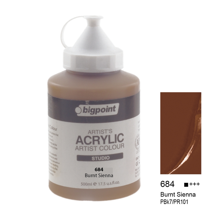 Bigpoint Akrilik Boya 500 ml Burnt Sienna 684