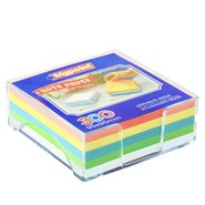 Acrylic Cube Holder with Multicoloured Paper 95x95mm