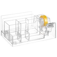 Acrylic Pen Stand Clear with Tape Dispencer