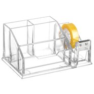 Acrylic Pen Stand Clear with Tape Dispencer