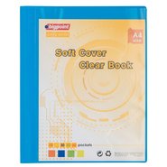 Soft Cover Clear Book 10 Clear Pages Blue