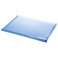 A4 Document Bag with Zip Clear Blue