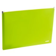A4 Lolly Document Bag with Zip Clear Green
