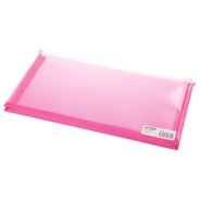 A5 Document Bag with Zip Closure Pink