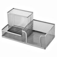 Mesh Stationery Set of 3 Dividers Silver