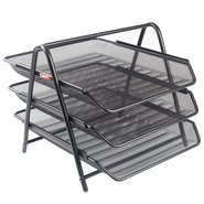 Mesh Three Tiered File Tray Black