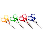 Double Coloured School Scissor with Ruler