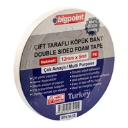 Çift Taraflı Köpük Bant 12mmx5m