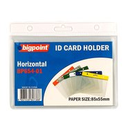 ID Card Holder Hor. with White Header 85x55mm