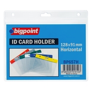 ID Card Holder Horizontal Clear 128x91mm