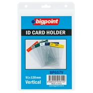 ID Card Holder Vertical Clear 91x128mm