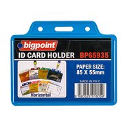 ID Card Holder Horizontal Blue 85x55mm