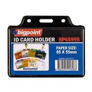 ID Card Holder Horizontal Black 85x55mm