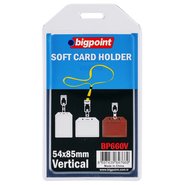 ID Card Holder Soft Vertical Clear 54x85mm