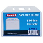 ID Card Holder Soft Horizontal Clear 85x54mm