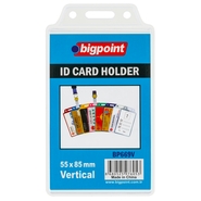 ID Card Holder Vertical Clear 55x85mm