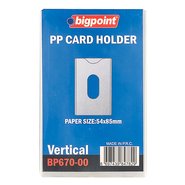 PP ID Card Holder Soft Vertical Clear 86x54mm