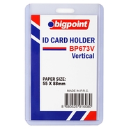 ID Card Holder Vertical Clear 55x88mm