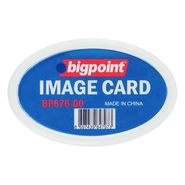 Plastic Image Card Oval Clear