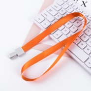 ID Badge Holder Lanyard Orange (50 Pcs/Jar)