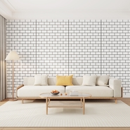 Yapışkanlı Tezgah Kaplama Folyosu 30x60cm Beyaz 6'lı Paket
