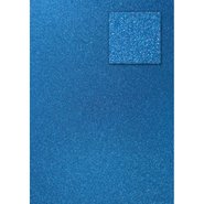 Glitter Cardboard Paper 50x70cm Blue 10 Sheets