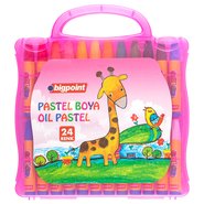 Oil Pastels 24 Colours with Pink Bag