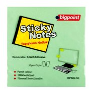 Sticky Notes 75x75mm Green