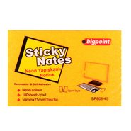 Sticky Notes 75x50mm Neon Orange