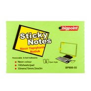 Sticky Notes 75x50mm Neon Green