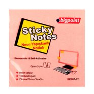 Sticky Notes 75x75mm Neon Pink