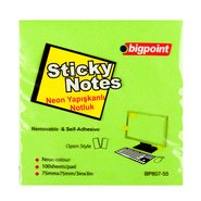 Sticky Notes 75x75mm Neon Green