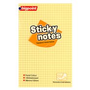 Checked Sticky Notes 100x150mm Yellow