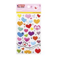 Sticker Lovely Hearts (I Love You-Silver)