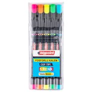 Slim Highlighter Pen Shape 5 Colours/Bag