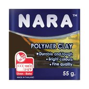 Nara Polymer Clay 55 Gram PM23 Soot Brown