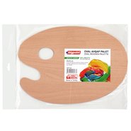 Ahşap Sanatsal Oval Palet 40cm