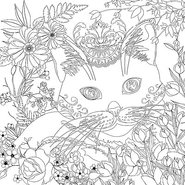 Coloring Canvas Panel 30x30cm Cat