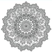 Baskılı Pres Tuval 30x30cm Mandala