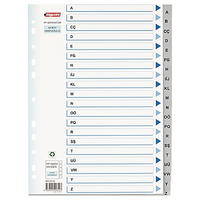 PP Seperatör Harfler A-Z