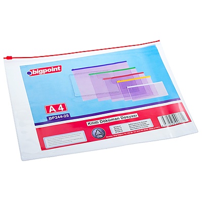 Kilitli Döküman Dosyası A4 PVC Kırmızı