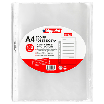 Poşet Dosya Eco 30 Mikron 100'lü Paket