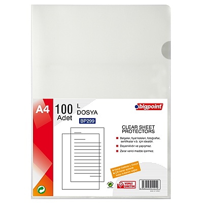 L Dosya Standart 90 Mikron 100'lü Paket