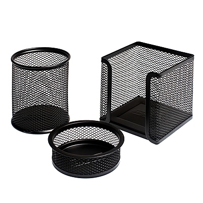 Metal Perfore 3'lü Set Siyah